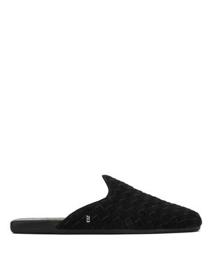 Spencer M Black Small Weave Suede