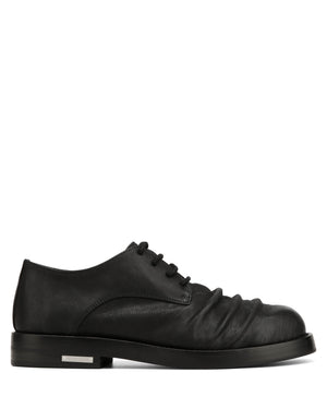 The Wrinkled Derby Black Leather