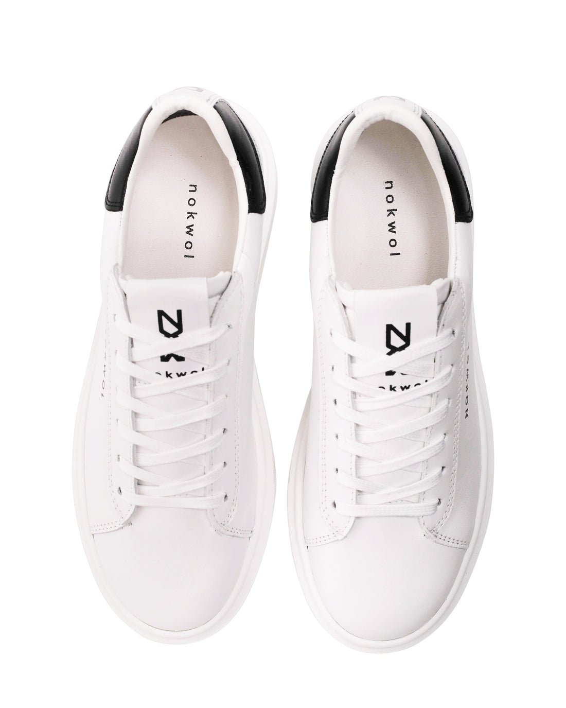 Tulip White/Black Leather