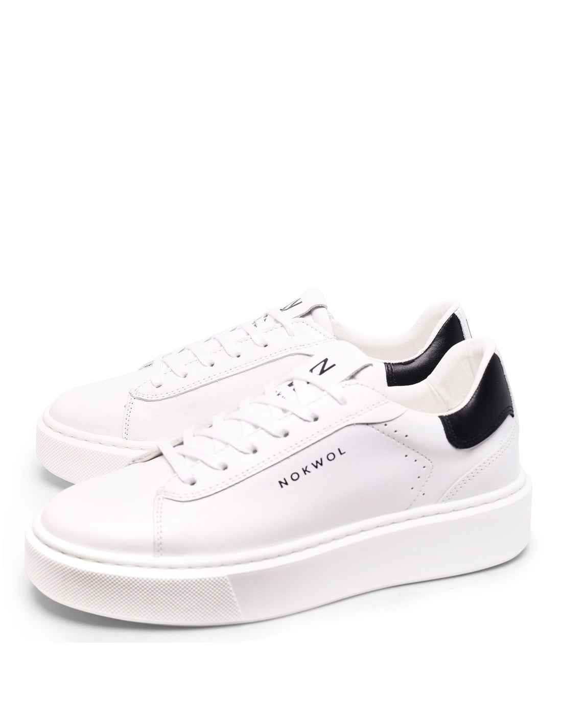 Tulip White/Black Leather