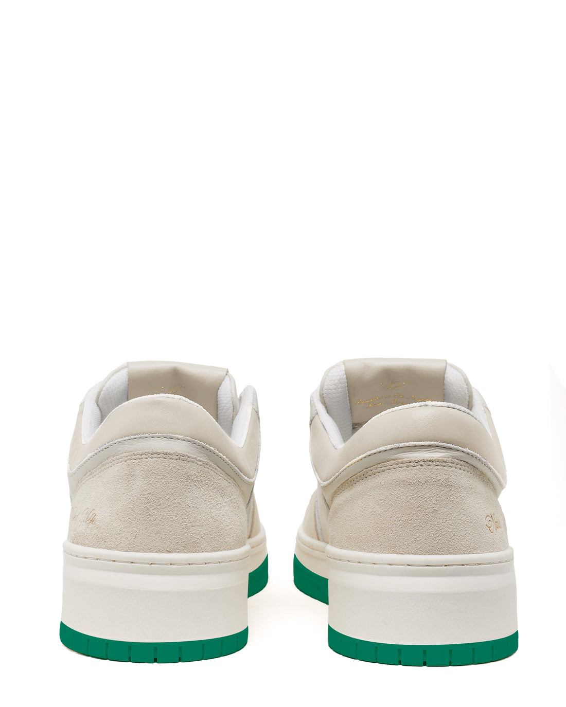 CM-01 Off White/ Green Leather Suede Combo